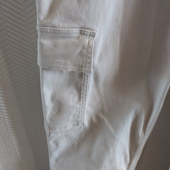 Hollister Ultra High Dad Pant Cargo Pants Cream Sive 29R Cotton Utility - Picture 4 of 13